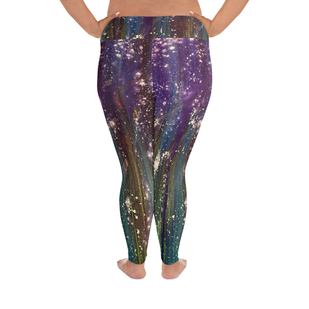 Starry Night All-Over Print Plus Size Leggings