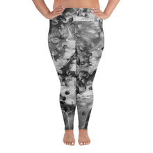 Load image into Gallery viewer, NOT Boring Neutral Black &amp; White Dotted All-Over Print Plus Size Leggings
