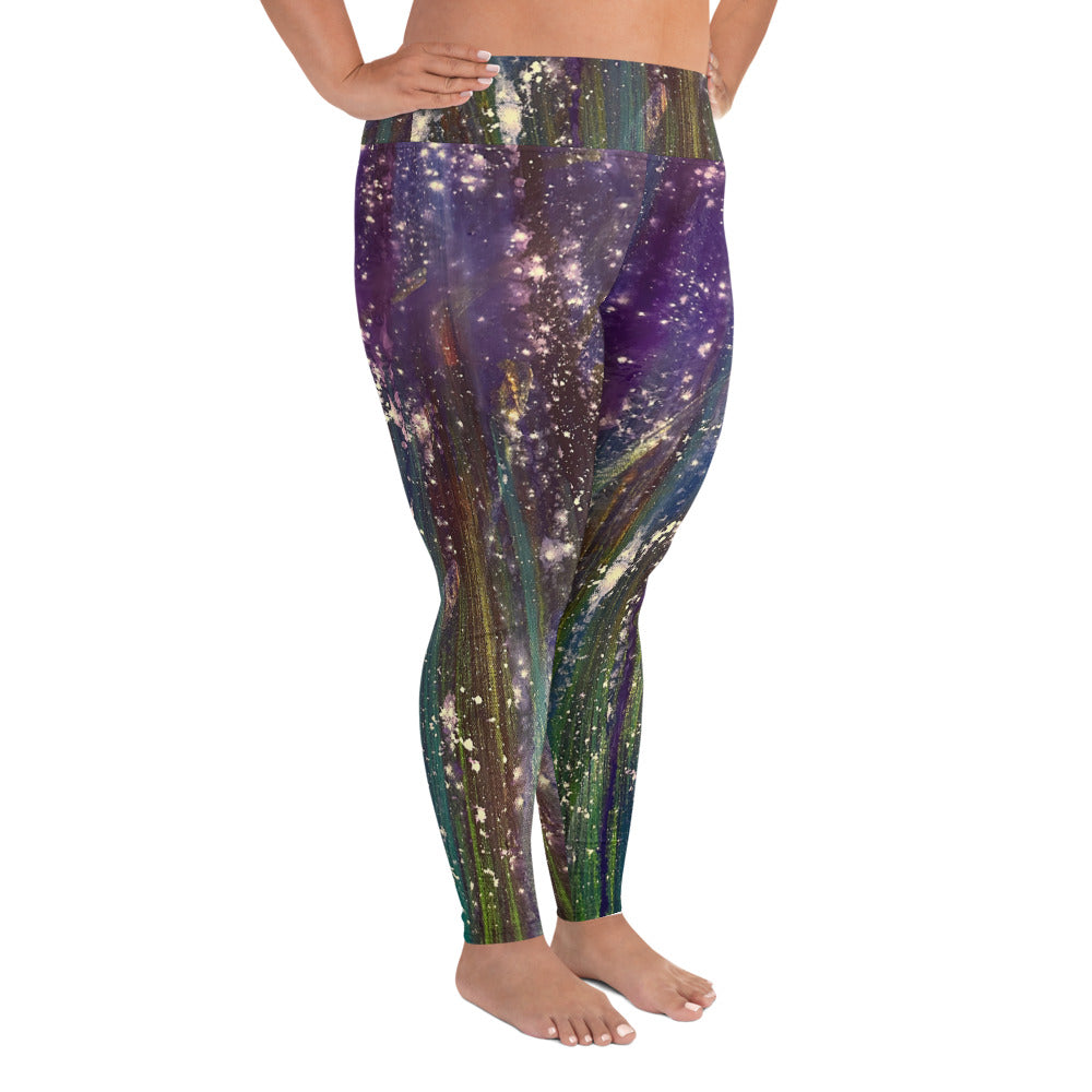 Starry Night All-Over Print Plus Size Leggings