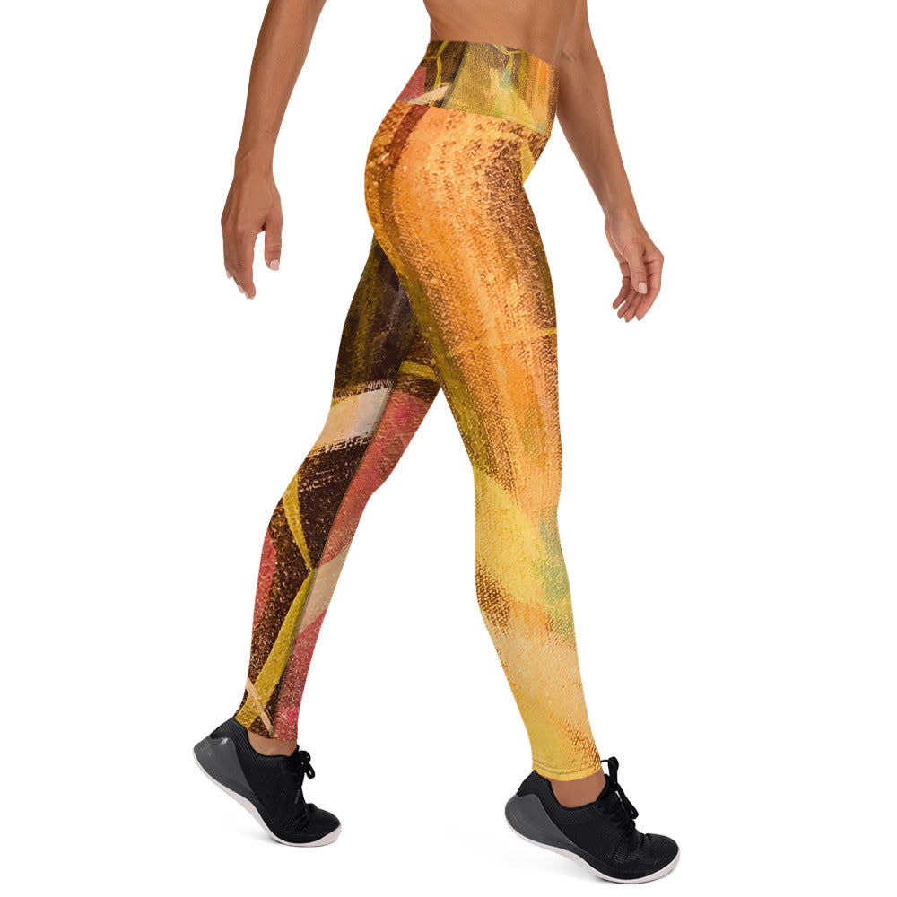 Honey Comb Allover Print Yoga Leggings