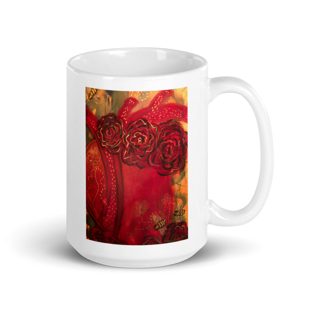 Grandparents... Putting Honey in Little Hearts White glossy mug