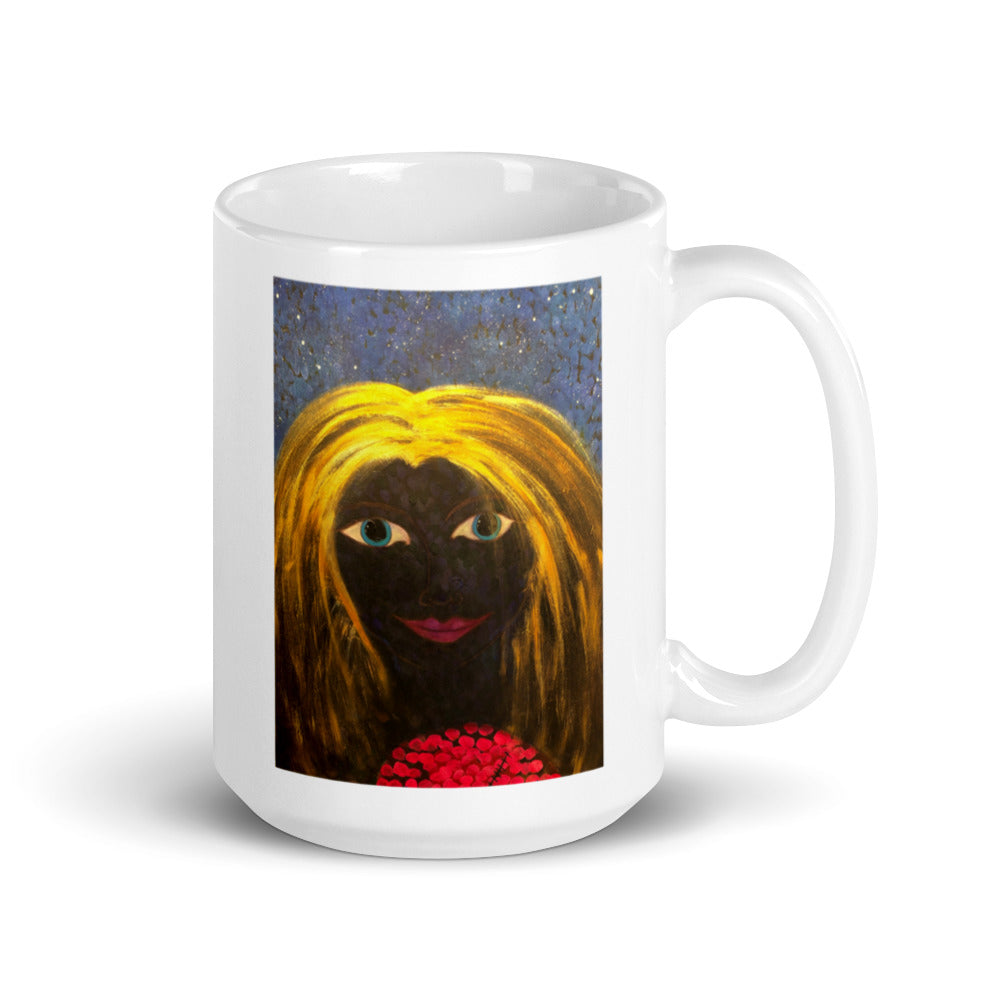 What the World Needs Now White glossy mug