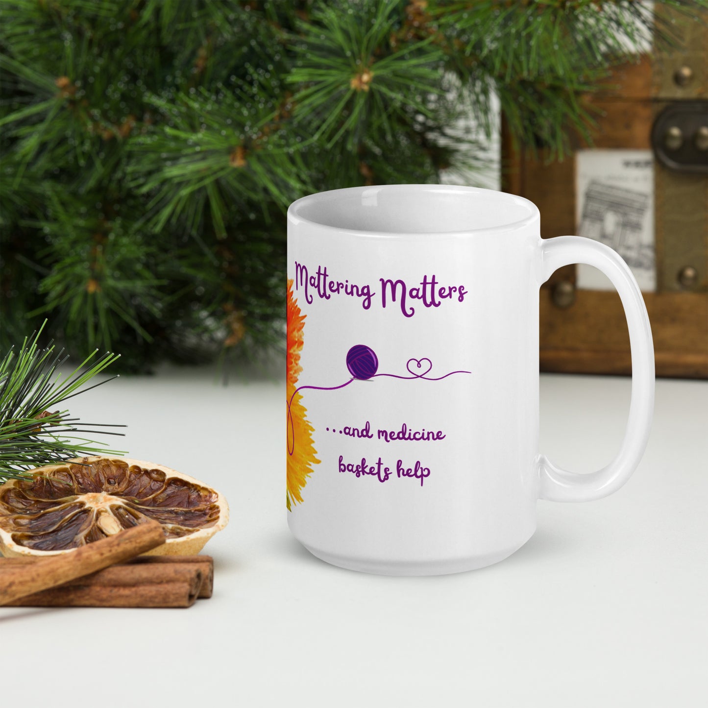 Mattering Matters 15 oz. white mug