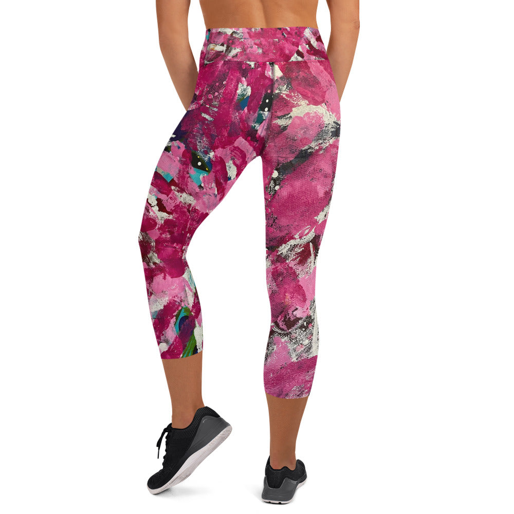 Super Power Print Yoga Capri Leggings