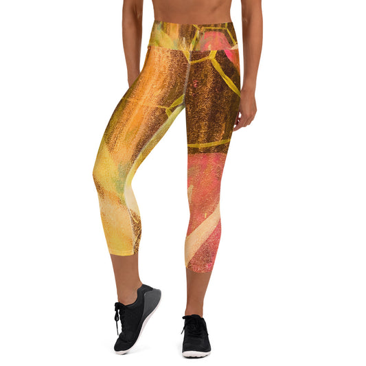 Honeycomb Yoga Capri Leggings