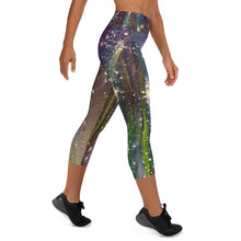 Load image into Gallery viewer, Starry Night Allover Print Yoga Capri Leggings
