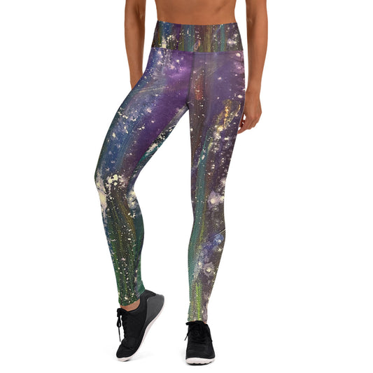 Starry Night Allover Print Yoga Leggings