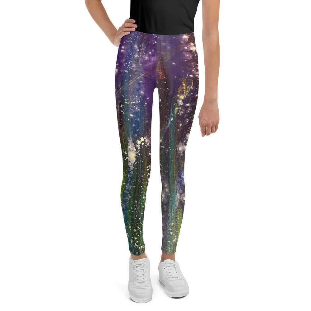 Starry Night Allover Print Youth Leggings