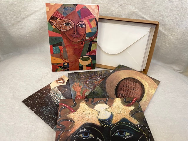Blank Greeting Cards: Original Artwork, Divine Feminine, Black Madonna, boxed set, variety pack